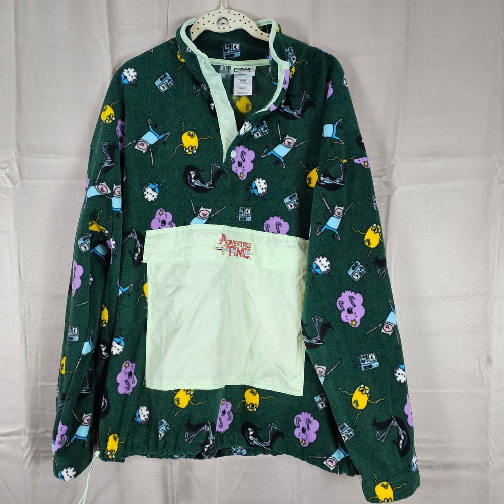 Cartoon Network Mens‎ Adventure Time Finn Jake Fleece Pullover Medium